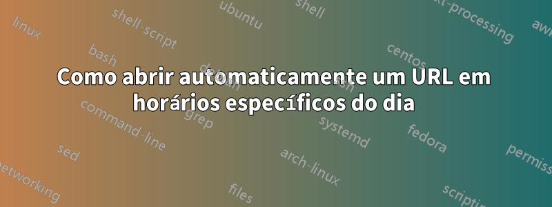 Como abrir automaticamente um URL em horários específicos do dia