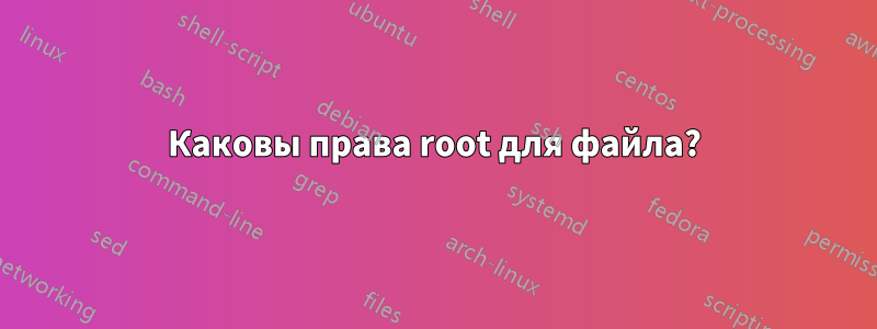 Каковы права root для файла?