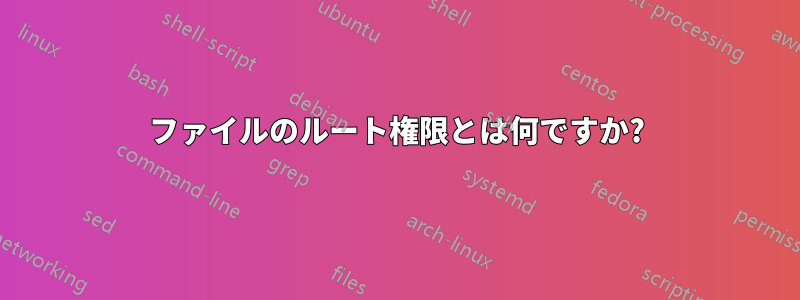 ファイルのルート権限とは何ですか?