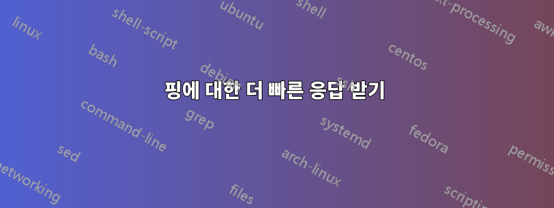 핑에 대한 더 빠른 응답 받기