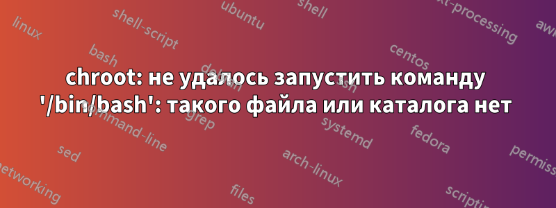 chroot: не удалось запустить команду '/bin/bash': такого файла или каталога нет