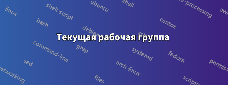 Текущая рабочая группа