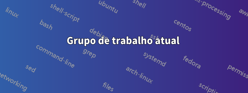 Grupo de trabalho atual