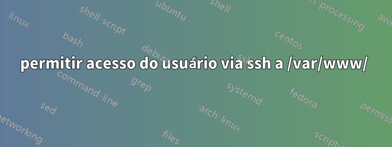 permitir acesso do usuário via ssh a /var/www/