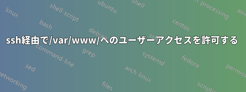 ssh経由で/var/www/へのユーザーアクセスを許可する