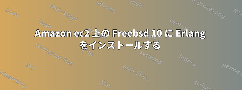 Amazon ec2 上の Freebsd 10 に Erlang をインストールする