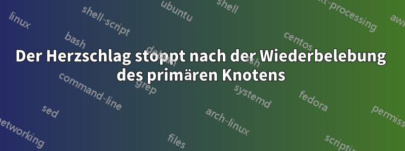 Der Herzschlag stoppt nach der Wiederbelebung des primären Knotens