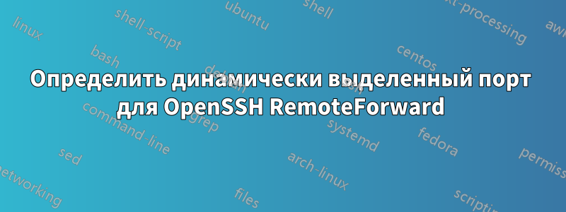 Определить динамически выделенный порт для OpenSSH RemoteForward