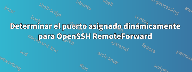 Determinar el puerto asignado dinámicamente para OpenSSH RemoteForward