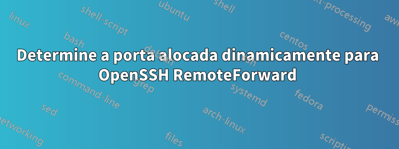 Determine a porta alocada dinamicamente para OpenSSH RemoteForward