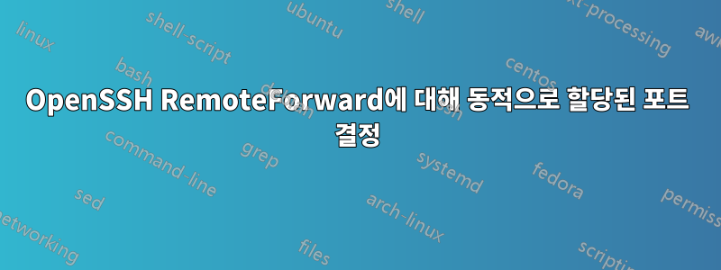 OpenSSH RemoteForward에 대해 동적으로 할당된 포트 결정