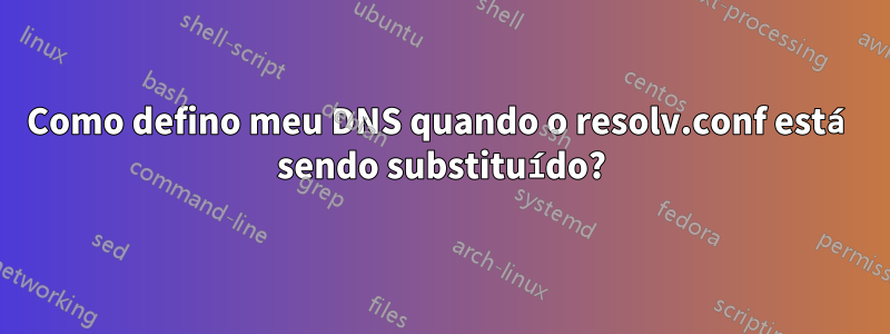 Como defino meu DNS quando o resolv.conf está sendo substituído?