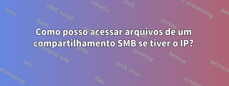 Como posso acessar arquivos de um compartilhamento SMB se tiver o IP?