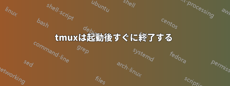 tmuxは起動後すぐに終了する