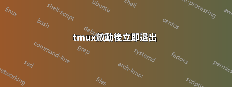 tmux啟動後立即退出