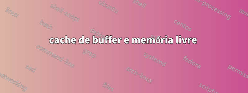 cache de buffer e memória livre