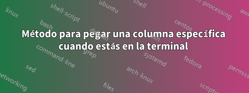 Método para pegar una columna específica cuando estás en la terminal