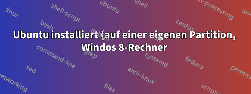 Ubuntu installiert (auf einer eigenen Partition, Windos 8-Rechner) und beide Boot-Optionen im BIOS verloren