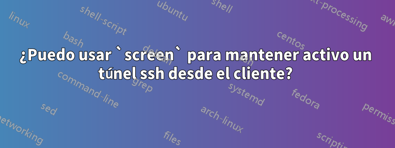 ¿Puedo usar `screen` para mantener activo un túnel ssh desde el cliente?