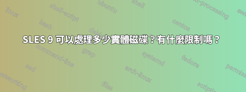 SLES 9 可以處理多少實體磁碟？有什麼限制嗎？