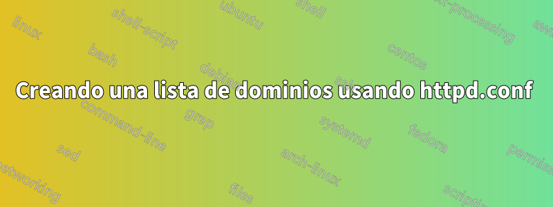 Creando una lista de dominios usando httpd.conf