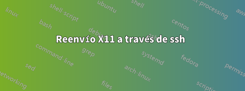 Reenvío X11 a través de ssh 