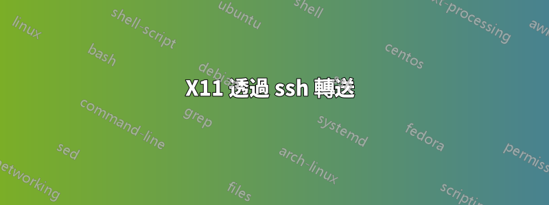 X11 透過 ssh 轉送 