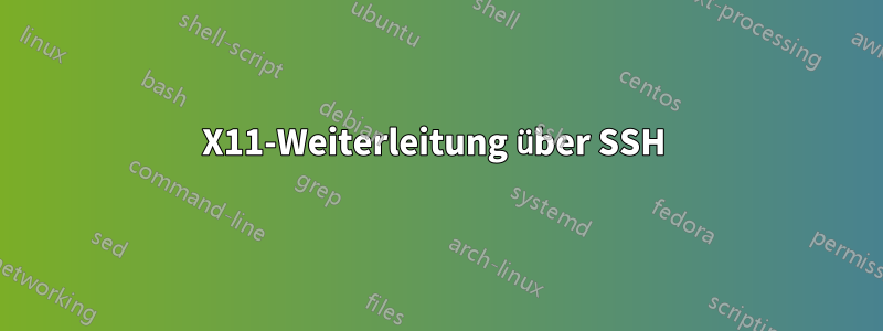 X11-Weiterleitung über SSH 