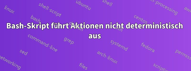 Bash-Skript führt Aktionen nicht deterministisch aus