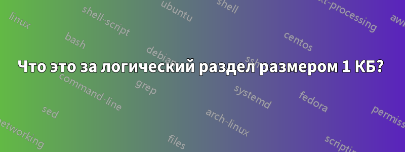 Что это за логический раздел размером 1 КБ?