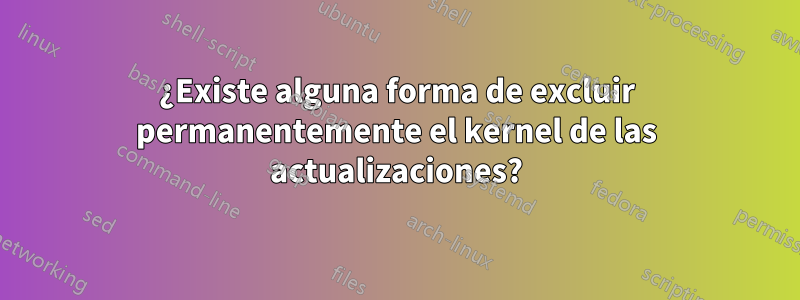 ¿Existe alguna forma de excluir permanentemente el kernel de las actualizaciones?