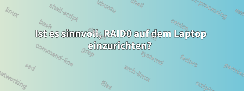 Ist es sinnvoll, RAID0 auf dem Laptop einzurichten? 