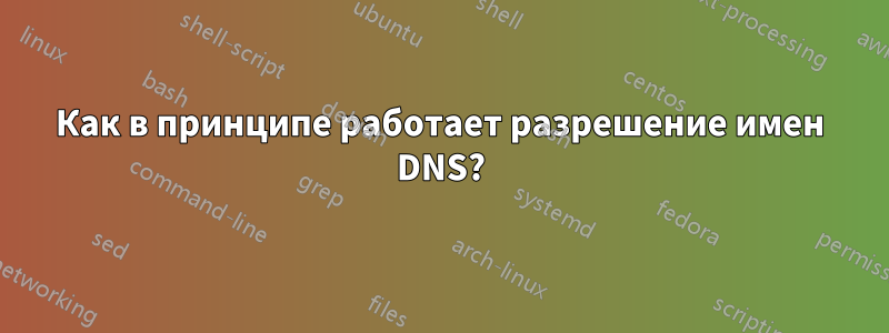 Как в принципе работает разрешение имен DNS?