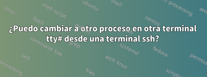 ¿Puedo cambiar a otro proceso en otra terminal tty# desde una terminal ssh?