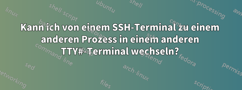 Kann ich von einem SSH-Terminal zu einem anderen Prozess in einem anderen TTY#-Terminal wechseln?