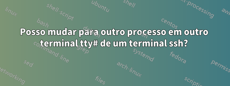 Posso mudar para outro processo em outro terminal tty# de um terminal ssh?