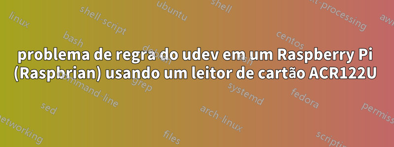 problema de regra do udev em um Raspberry Pi (Raspbrian) usando um leitor de cartão ACR122U