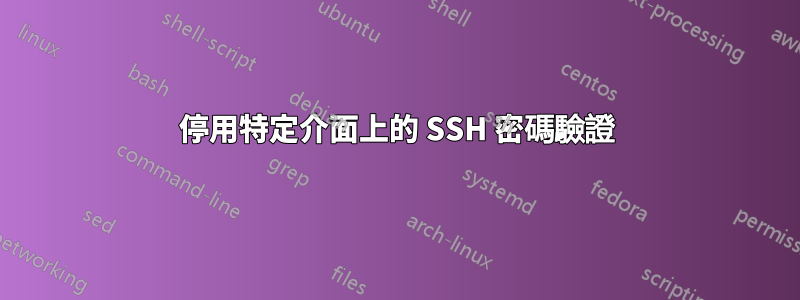 停用特定介面上的 SSH 密碼驗證