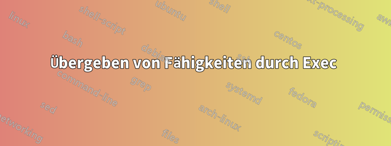 Übergeben von Fähigkeiten durch Exec