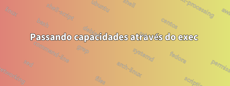 Passando capacidades através do exec