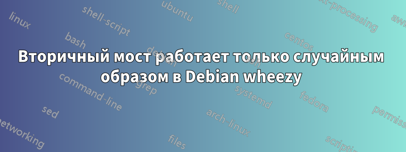 Вторичный мост работает только случайным образом в Debian wheezy