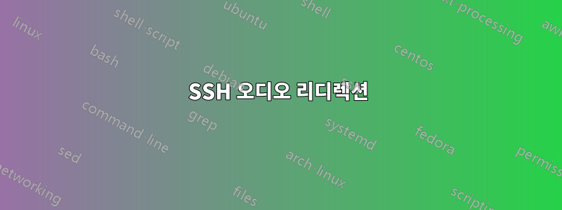 SSH 오디오 리디렉션