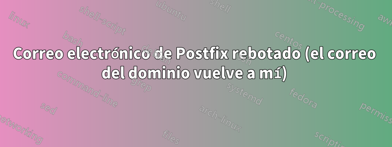 Correo electrónico de Postfix rebotado (el correo del dominio vuelve a mí)