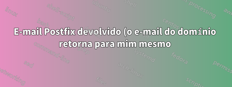 E-mail Postfix devolvido (o e-mail do domínio retorna para mim mesmo)