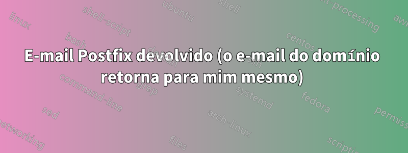 E-mail Postfix devolvido (o e-mail do domínio retorna para mim mesmo)