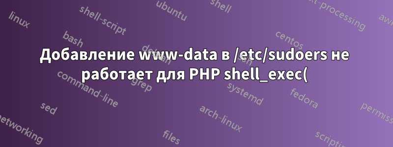 Добавление www-data в /etc/sudoers не работает для PHP shell_exec() для запуска команды