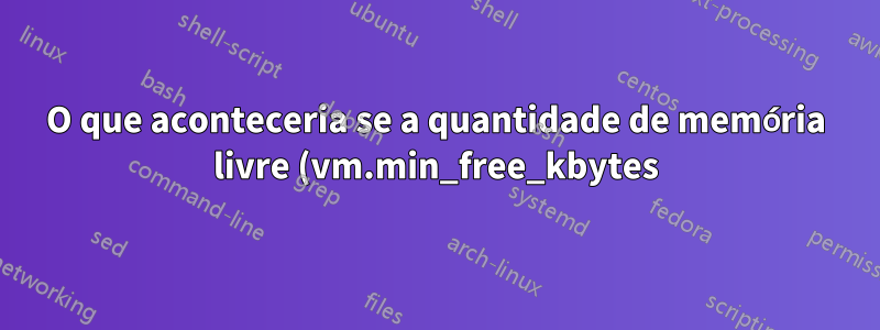 O que aconteceria se a quantidade de memória livre (vm.min_free_kbytes) fosse muito baixa?