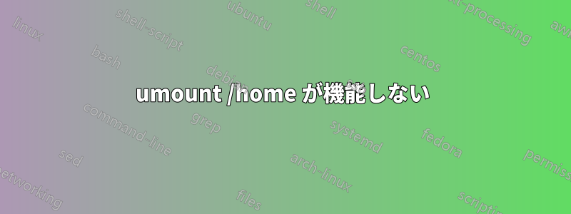 umount /home が機能しない