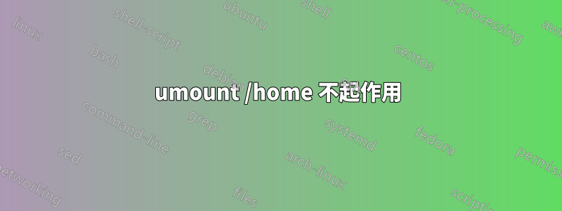 umount /home 不起作用