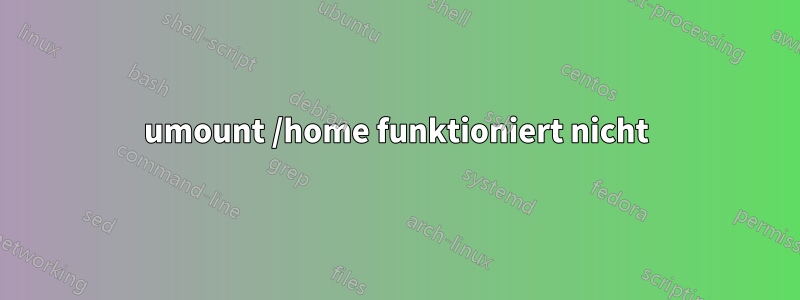 umount /home funktioniert nicht